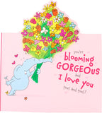 UK Greetings Valentine's Day card for him, her, or partner featuring an adorable elephant design on the front.