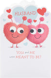 UK Greetings Valentine's Day card for husband featuring a fluffy hearts design, perfect for expressing love on Valentine's Day.