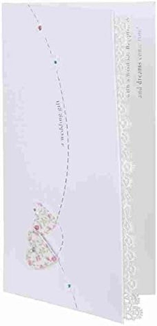 UK Greetings wedding money wallet card featuring elegant design, ideal for gifting to newlyweds on their special day.