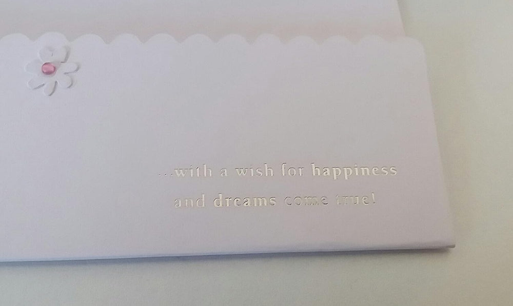 UK Greetings wedding money wallet card featuring elegant design, perfect for gifting newlyweds on their special day.