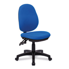 Nautilus Designs Java 200 Medium Back Twin Lever Fabric Operator Office Chair Without Arms Blue - BCF/P505/BL DD