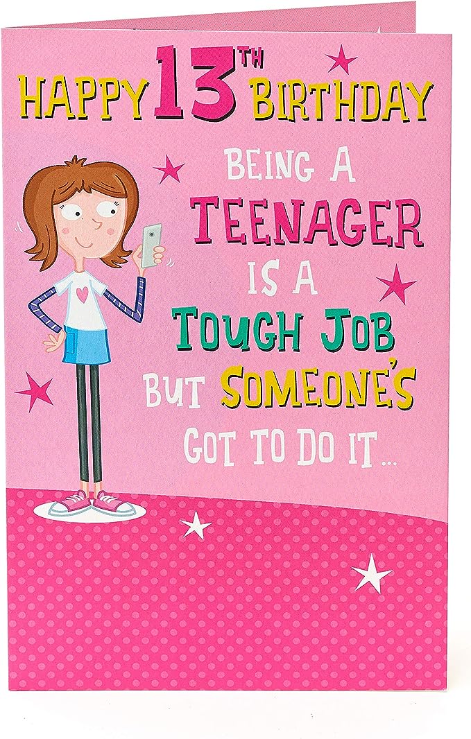 Funny Lazy Teen13th Birthday Card