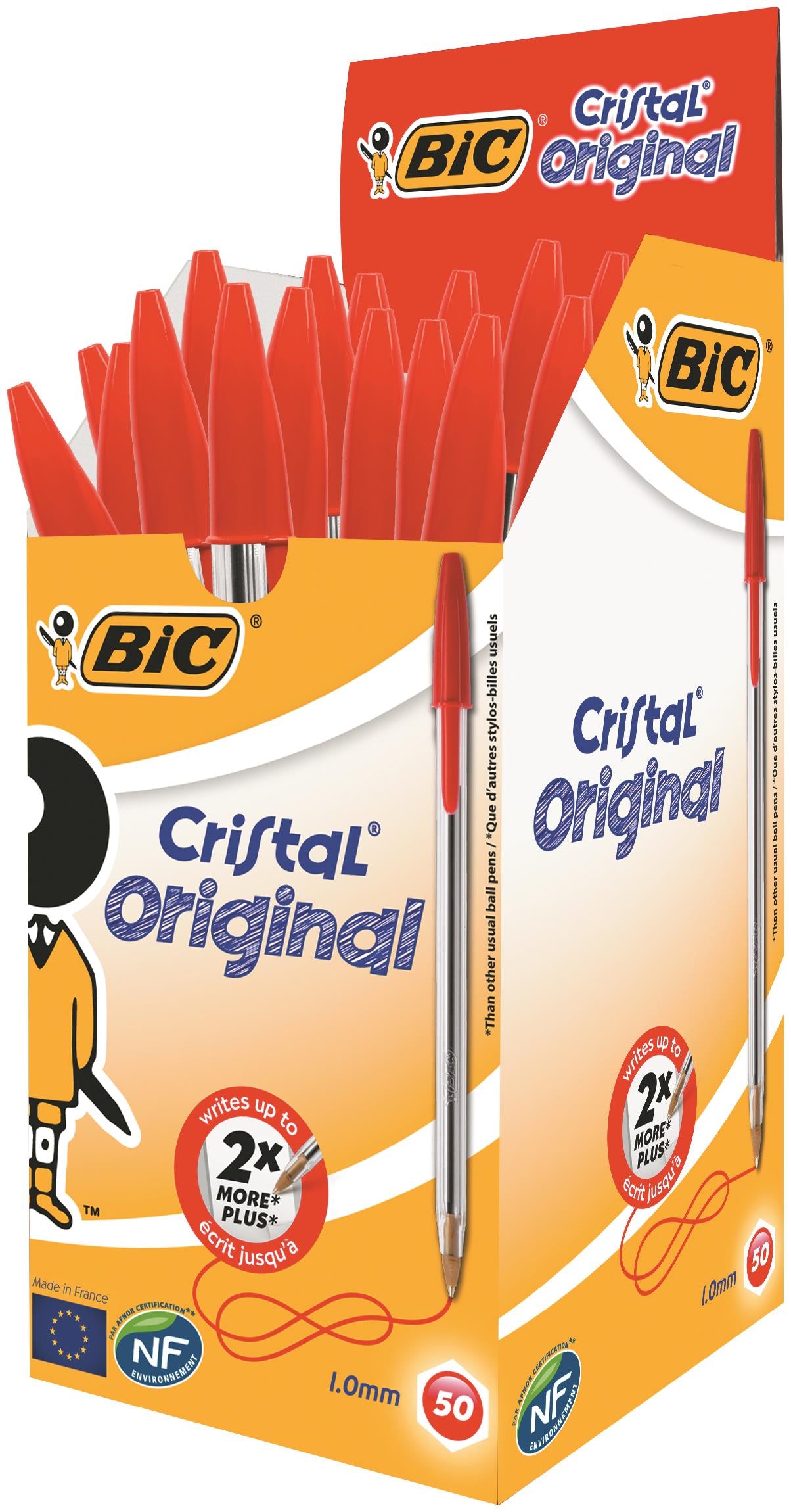 Bic Cristal Ball Pen Med RD PK50