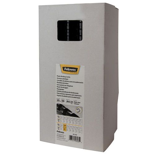 Fellowes Binding Comb A4 25mm Black (Pack 50) 5348504