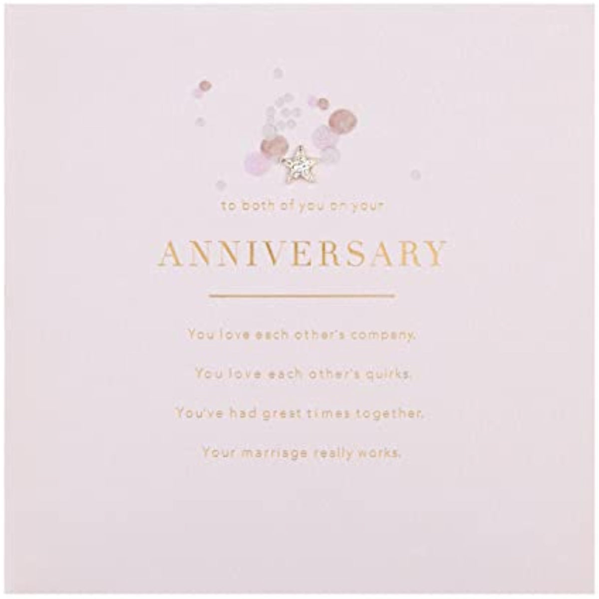Anniversary Card to Both Elegant Text Led Design