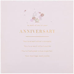 Anniversary Card to Both Elegant Text Led Design
