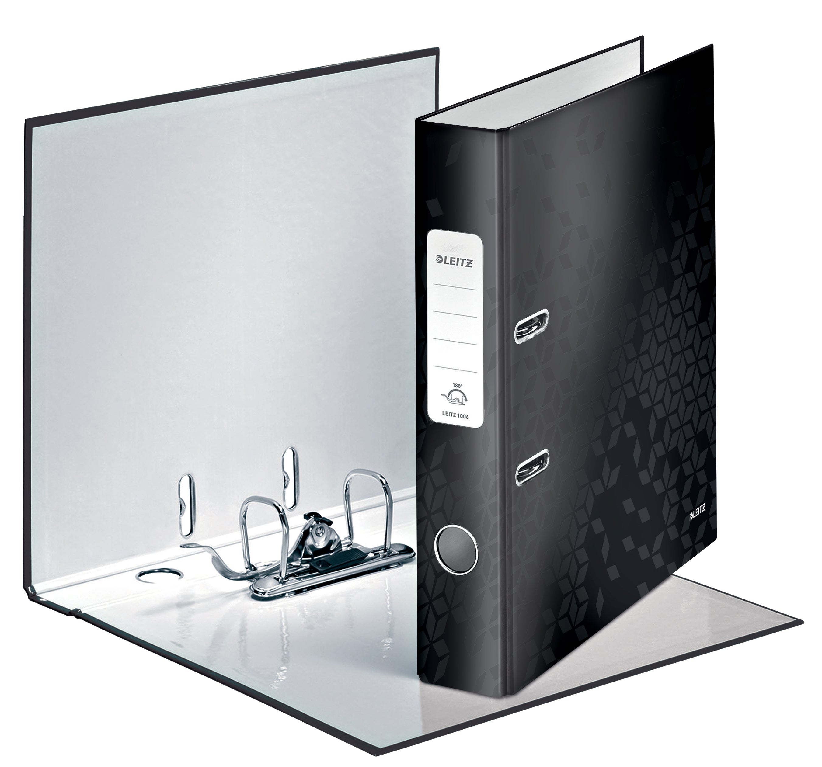 Leitz Lever Arch File 180 WOW A4 50mm Black (Pack 10) - 10060095 DD