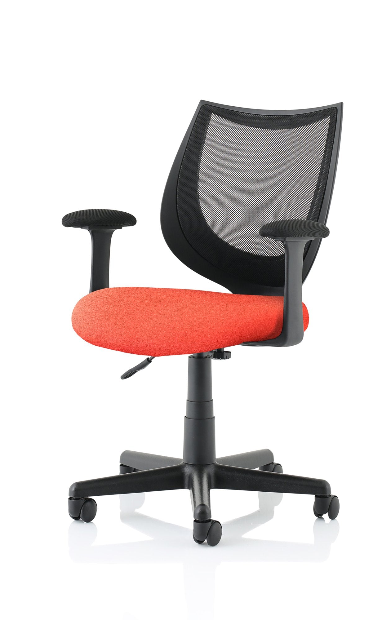 Camden Black Mesh Chair in Tabasco Orange - KCUP1519 DD