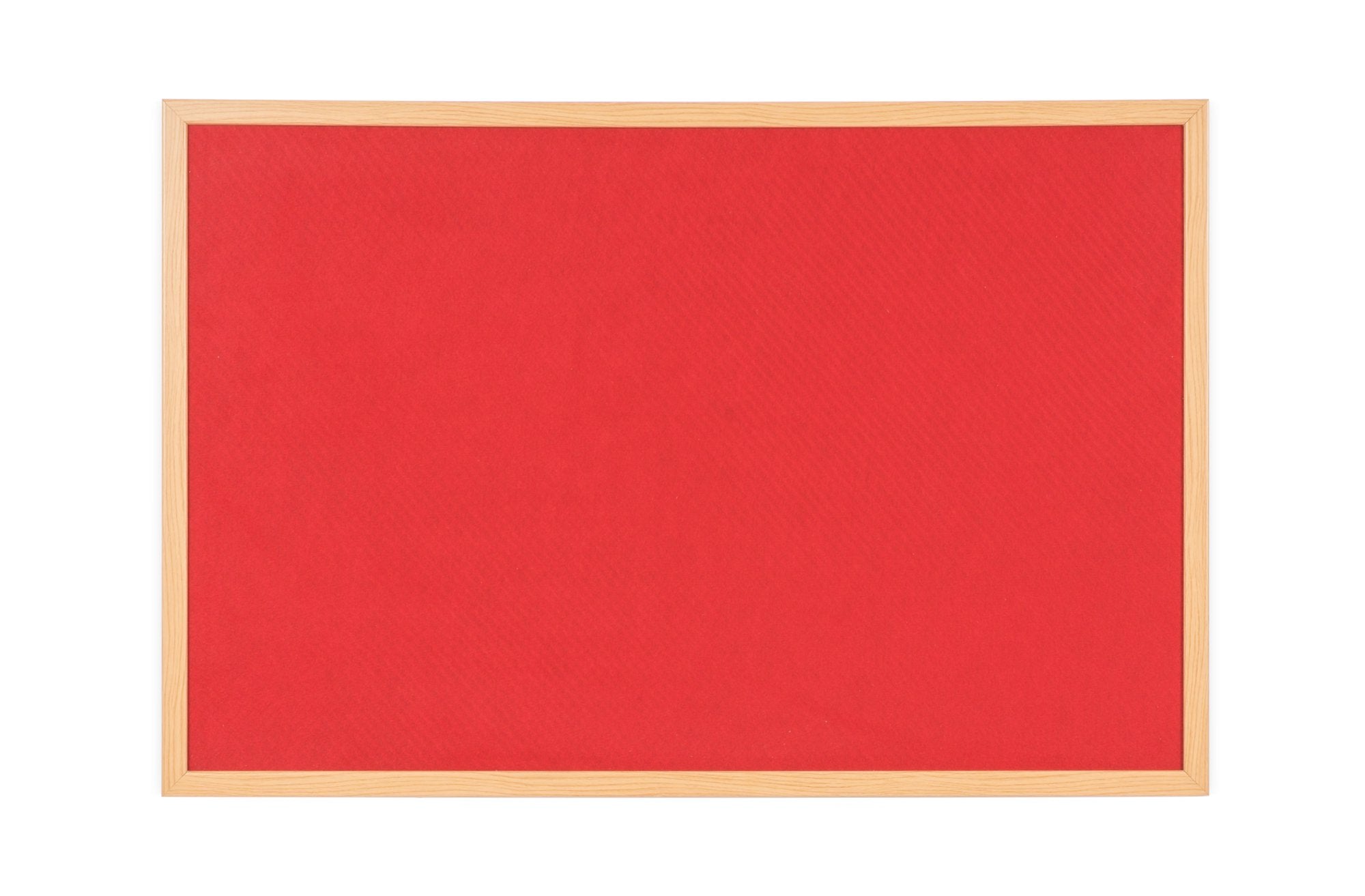 Bi-Office Earth-It Executive Red Felt Noticeboard Oak Wood Frame 1200x900mm - FB1446239 DD