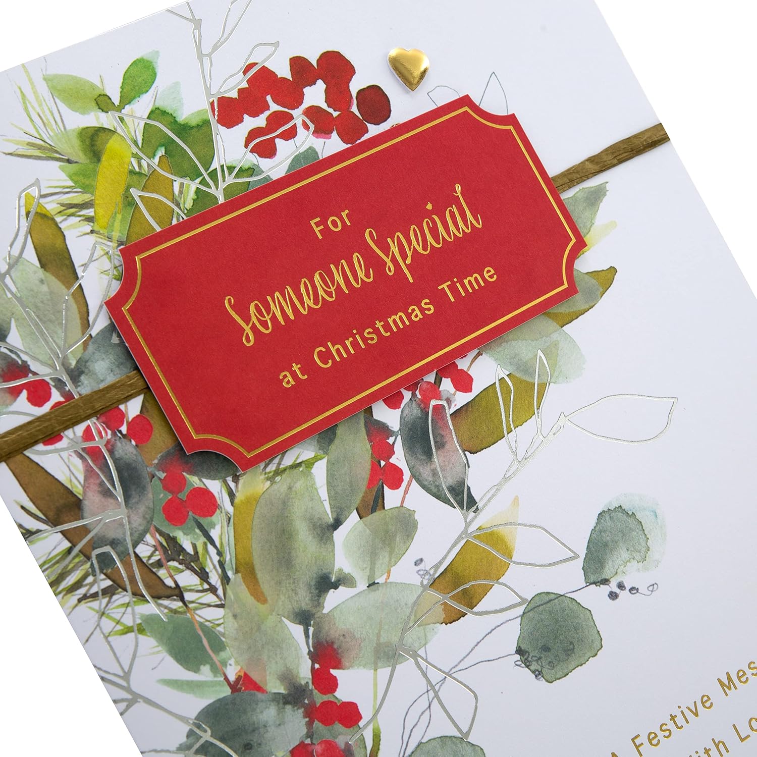 Hallmark Boxed Christmas Card for Someone Special – Classic Seasonal Foliage Design