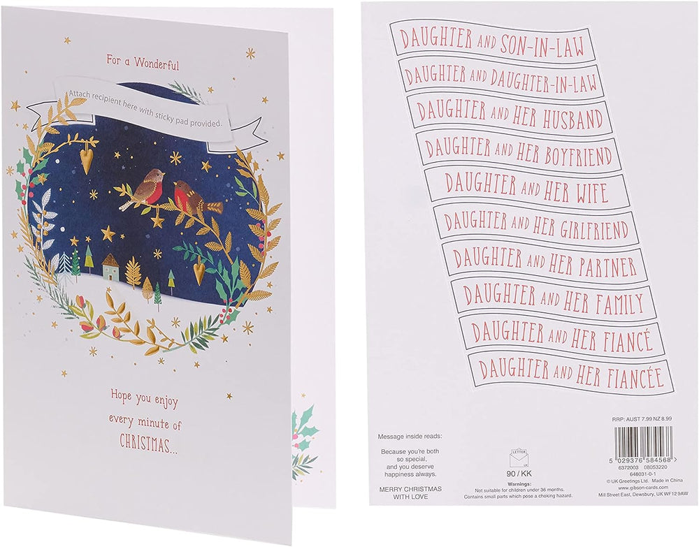 Daughter & … Multi Caption Christmas Card