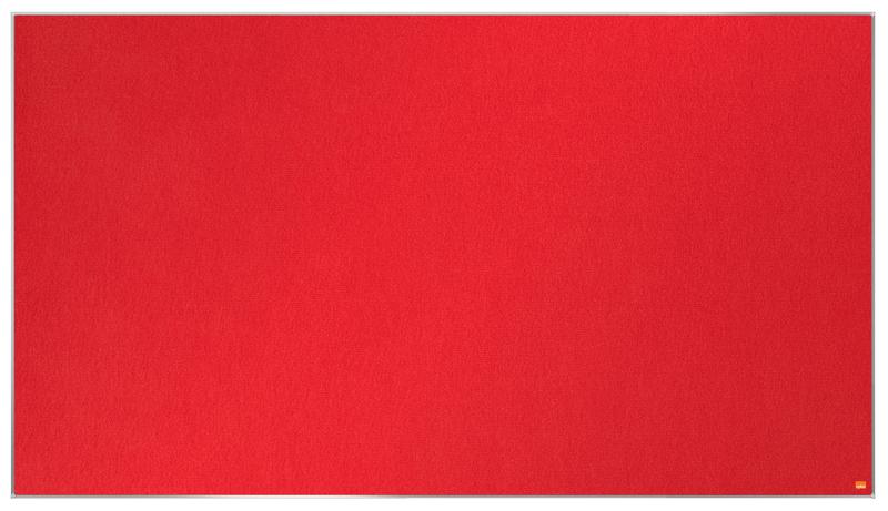 Nobo Impression Pro Widescreen Red Felt Noticeboard Aluminium Frame 1550x870mm 1915422