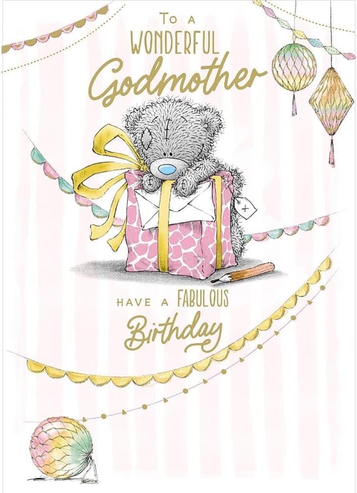 Bday Godmother Bear Opening Gift