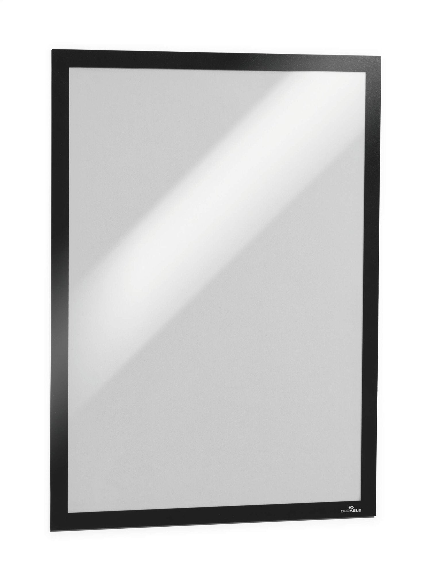 Durable DURAFRAME Self-Adhesive Sign & Document Holder with Magnetic Frame A3 Black (Pack 2) - 487301