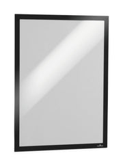 Durable DURAFRAME Self-Adhesive Sign & Document Holder with Magnetic Frame A3 Black (Pack 2) - 487301