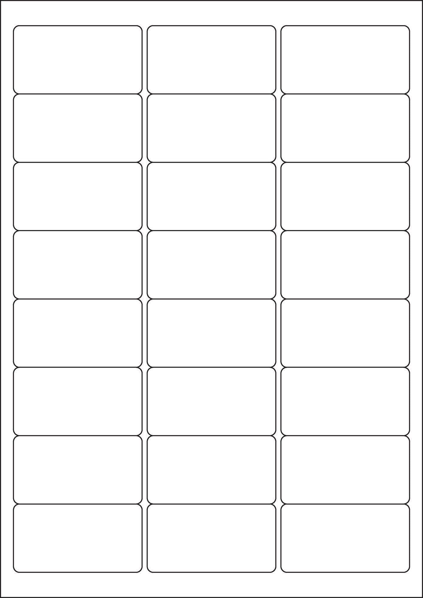 ValueX Multipurpose Label 63.5x33.9mm 24 Per A4 Sheet White (Pack 2400 Labels) - 15166SM