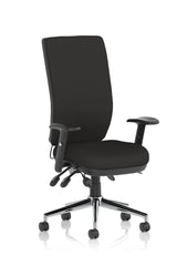 Chiro High Back Chair with Arms Black OP000006 DD