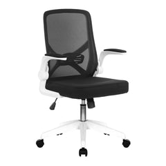 Nautilus Designs Oyster Medium Back Mesh Task Operator Office Chair With Folding Ams Black - BCM/K523/WH-BK DD