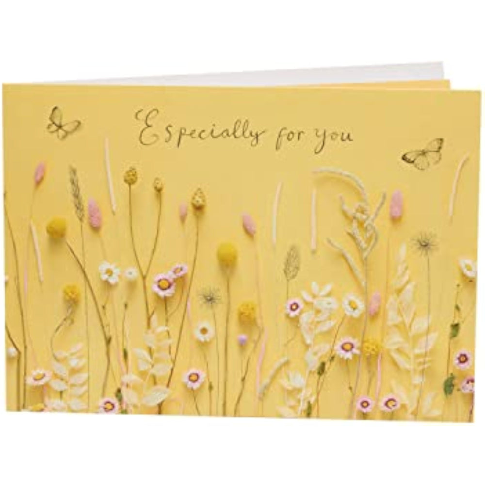 UK Greetings Birthday Card For Her/Female/Friend With Envelope - Warm Flower Design