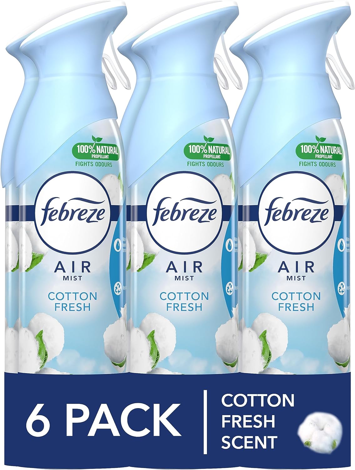 Febreze Air Freshener Cotton Fresh 300ml (Pack 6)