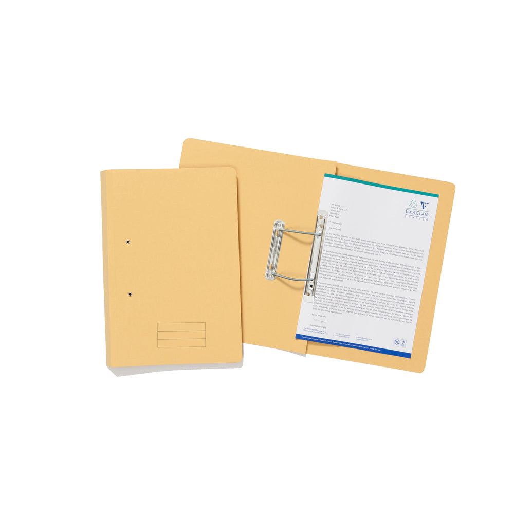 Exacompta Transfer File Manilla Foolscap Yellow 285gsm (Pack 25) TFM-YLWZ