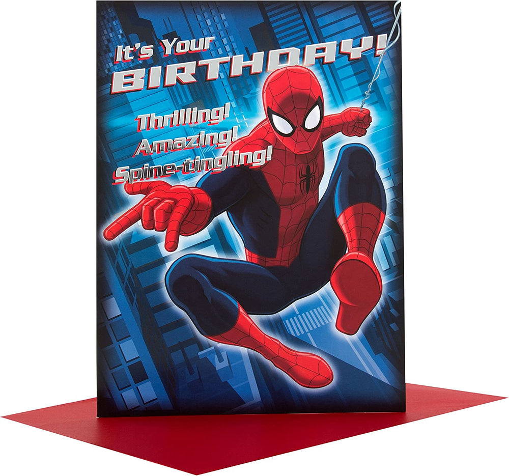 Spiderman Birthday Card 'Zip Zoom Wow'Extra Large