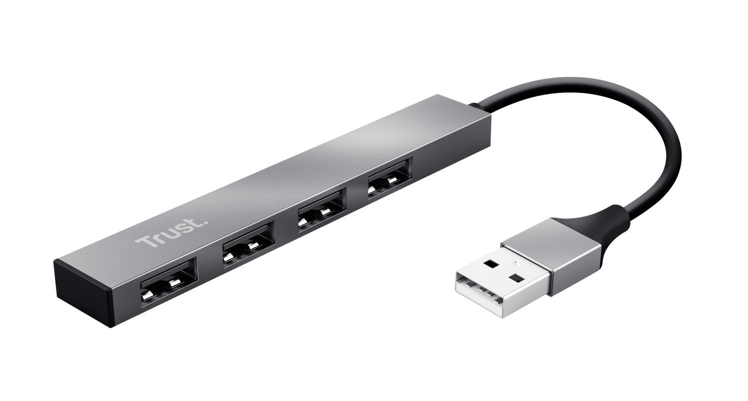 Trust Halyx 4 Port USB 2.0 480Mbits Aluminium Interface Hub