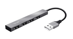 Trust Halyx 4 Port USB 2.0 480Mbits Aluminium Interface Hub