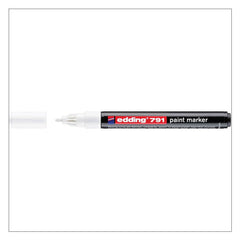 edding 791 Paint Marker Bullet Tip 1-2mm Line White (Pack 10) - 4-791049