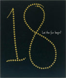 Gold Foil Stars Design Age 18 Birthday Card