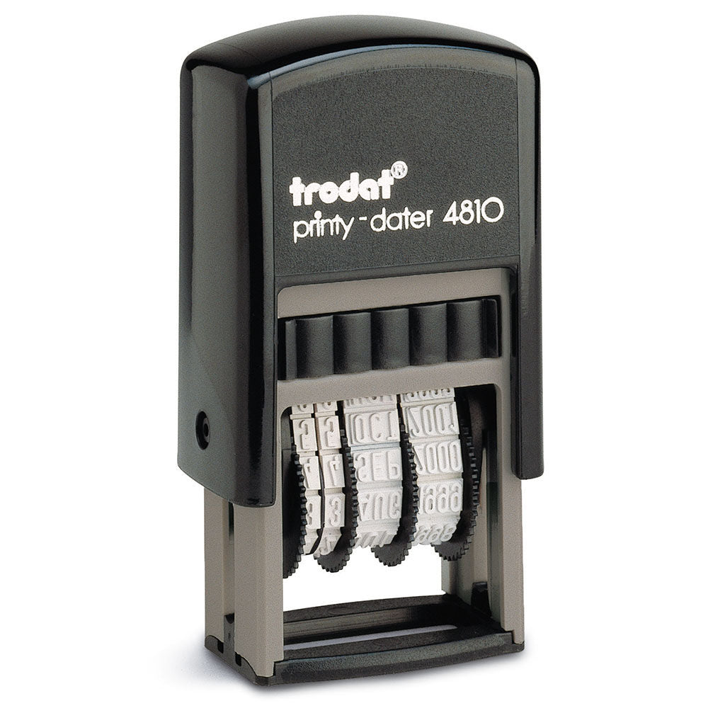 Trodat Printy 4810 Self Inking Budget Mini Date Stamp Black Ink - 70169