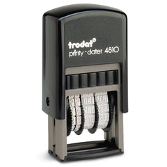 Trodat Printy 4810 Self Inking Budget Mini Date Stamp Black Ink - 70169
