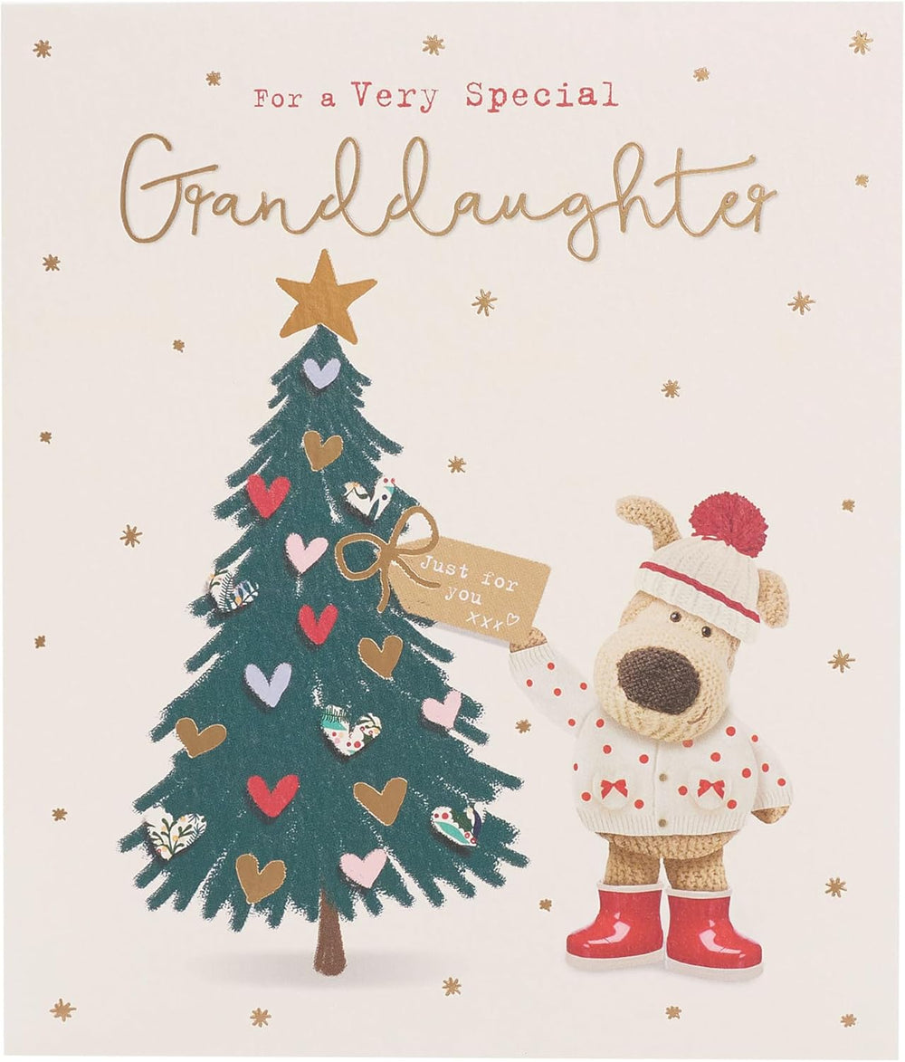 Boofle Christmas Card for Granddaughter – Very Special Cute Festive Design