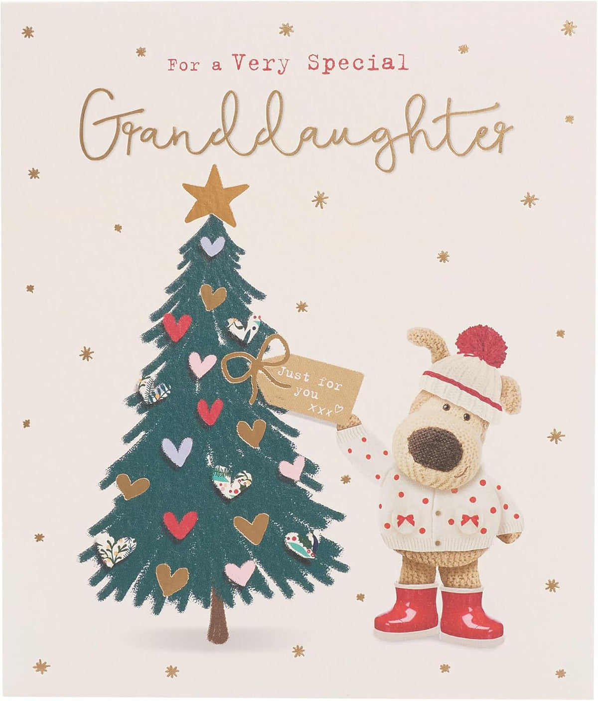 Boofle Christmas Card for Granddaughter – Very Special Cute Festive Design