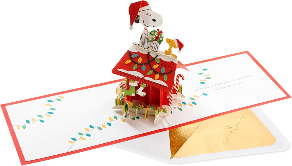 3D Pop Up Snoopy & Woodstock Christmas Card