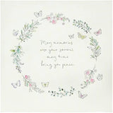 Sympathy Card with Sentimental Verse and Lovely Floral Butterfly Design