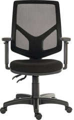 Teknik Office Vanguard Twin Lever Mesh Back Executive Task Operator Office Chair With Height Adjustable Arms Black - 6998/0280 DD