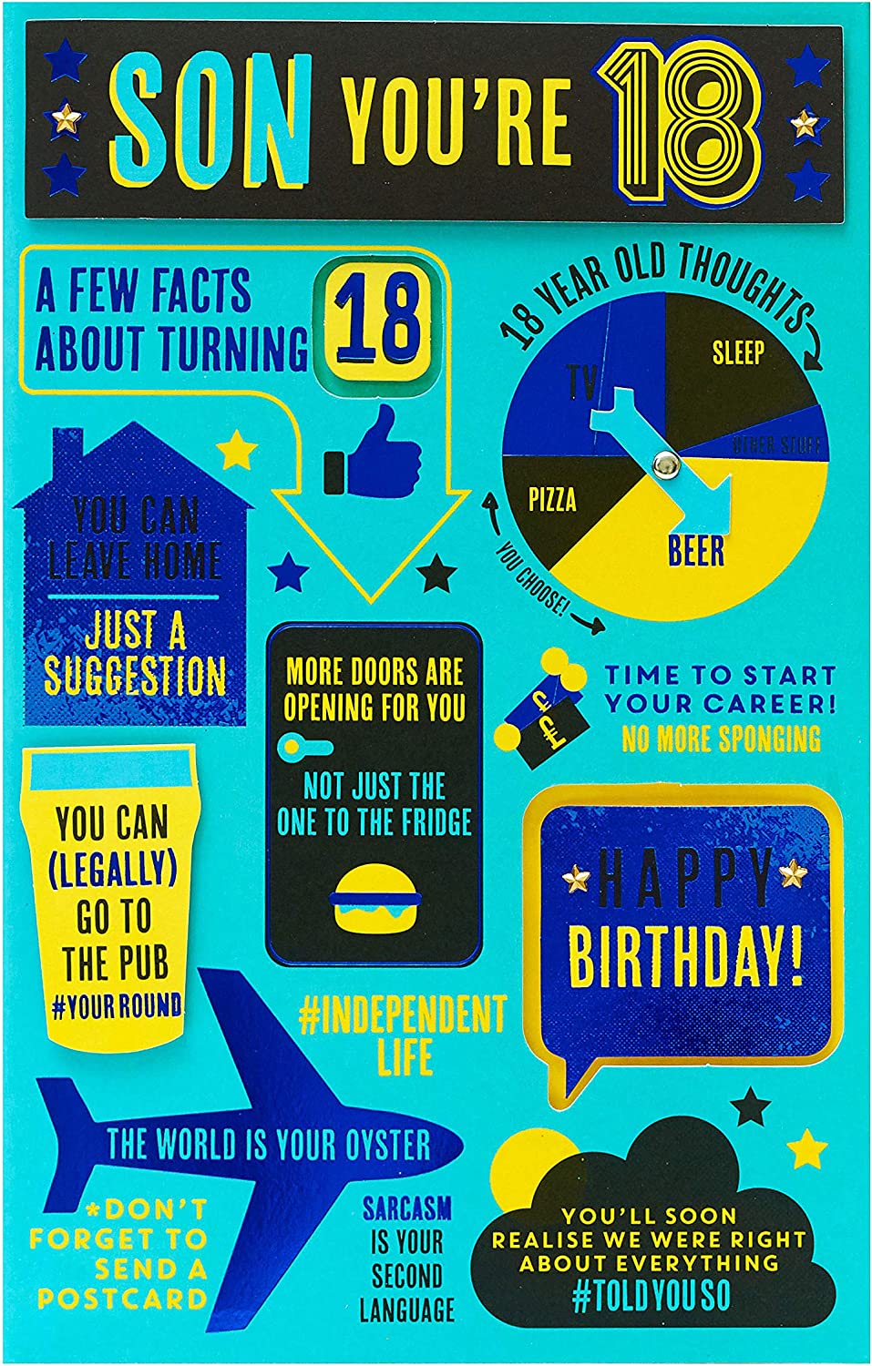 Son 18th Birthday Card - 18th Birthday Card Male - Funny 18th Birthday Card