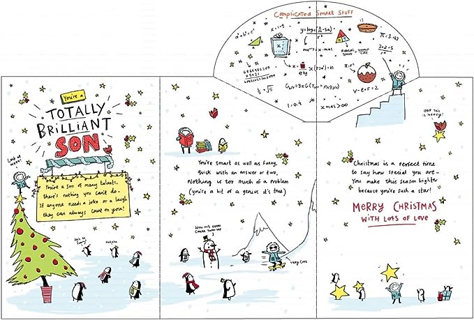 Son Christmas Card, Christmas Card for Son, Pop-up Christmas Card, Christmas Card for Him, Son Xmas Card