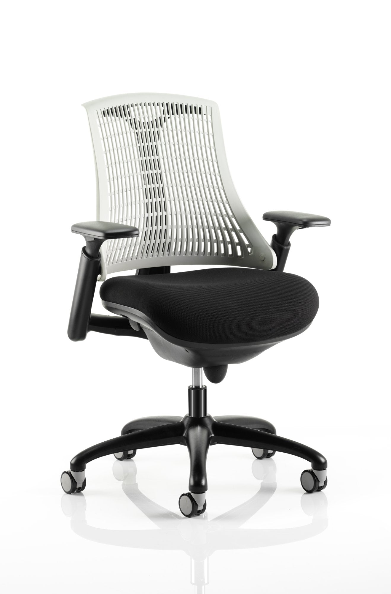Flex Chair Black Frame With Moonstone White Back KC0072 DD