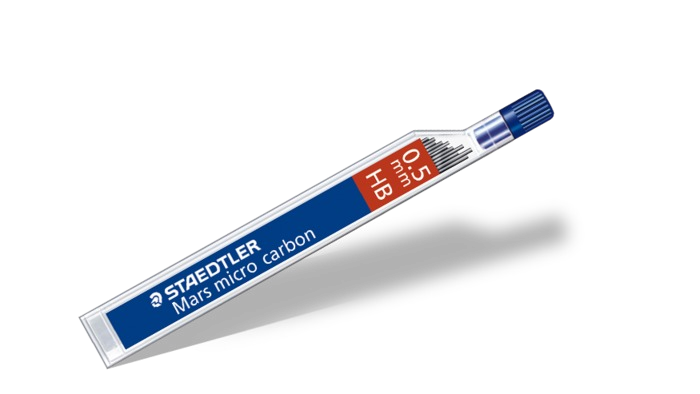 Staedtler Mars Micro Pencil Lead Refill HB 0.5mm Lead 12 Leads Per Tube (Pack 12) - 25005-HB