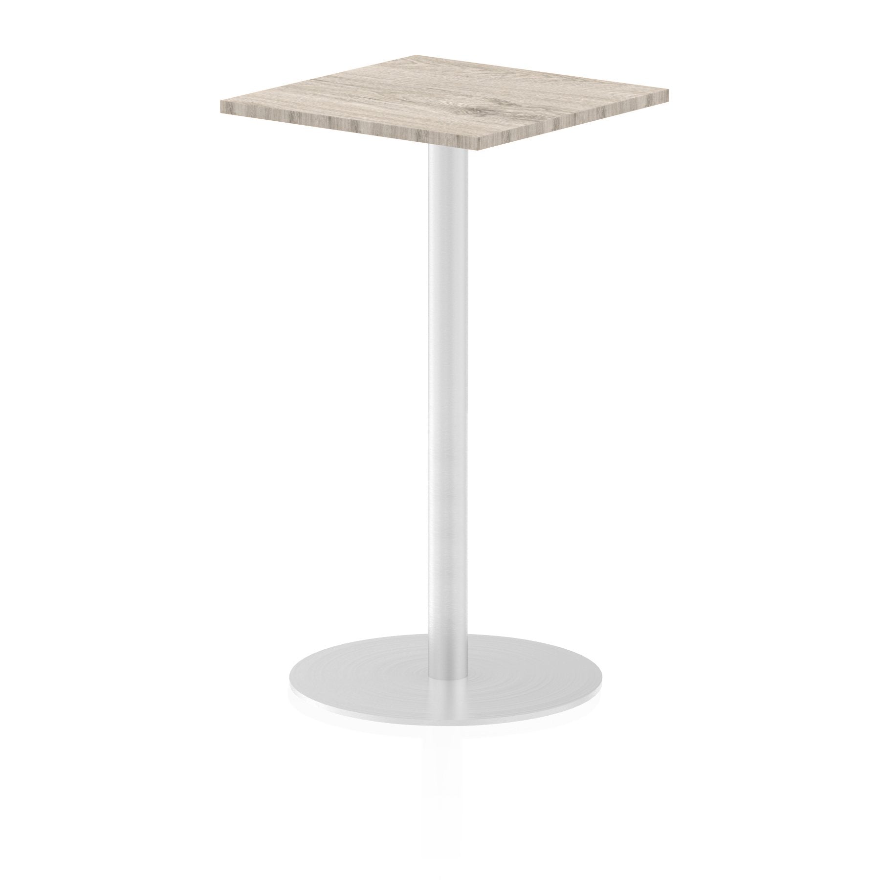 Dynamic Italia 600mm Poseur Square Table Grey Oak Top 1145mm High Leg ITL0225 DD
