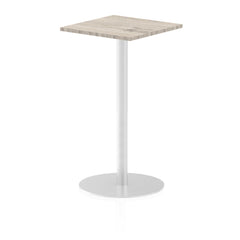 Dynamic Italia 600mm Poseur Square Table Grey Oak Top 1145mm High Leg ITL0225 DD