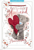 Me To You Tatty Teddy For My Wonderful Husband 3d holographic Anniversary Card