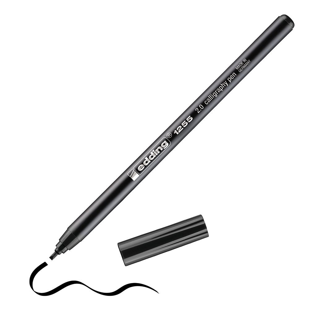 edding 1255 Calligraphy Pen 2.0mm Line Black (Pack 10) - 4-125520-001