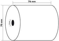 Exacompta Thermal Scales Machine Roll BPA Free 1 Ply 55gsm 76x70x12mm 60m White (Pack 10) - 40991E