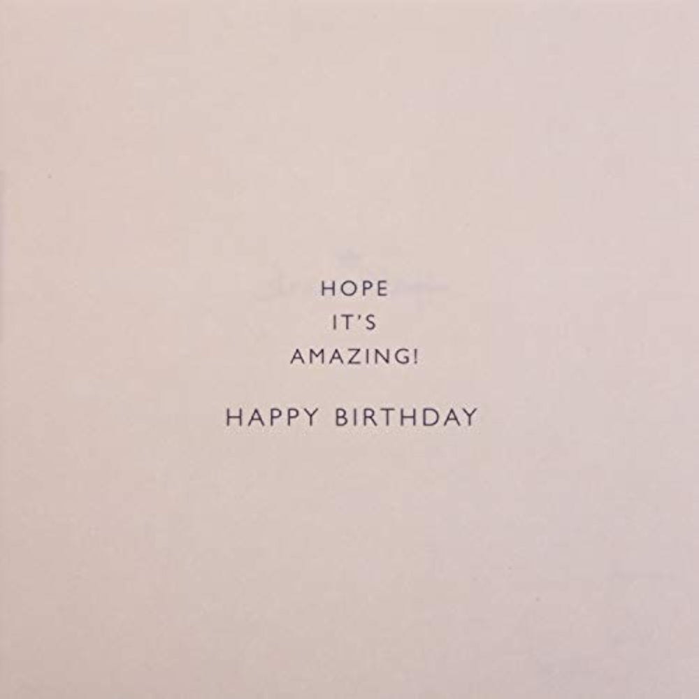 Geometric Foiled Design with 3D Tag Birthday Card