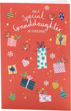 UK Greetings Granddaughter Christmas Card – Sweet Presents Multi Design