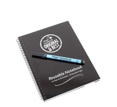 Magic Whiteboard A5 Wirebound Hard Cover Reusable Notebook Plain 40 Pages Black - A5 MAGIC NOTEBOOK