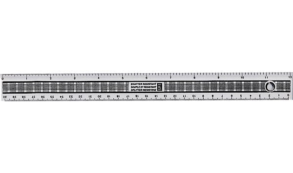 ValueX Plastic Shatter Resistant Ruler 30cm Clear (Pack 24) - 796000